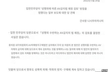일본 입헌민주당, AV 금지법 제출 결정 사실 없어..