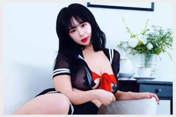 수미깡 웹화보 세라바티아드 '자연산 I컵 숨깡 세라 세라 최강 글래머 섹시 세라복' 맛보기 - 모델 수미깡